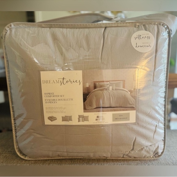 🎉LAST PIECE 🎉DREAM STORIES 10Pc Extra Soft Solid Comforter Set - Picture 3 of 11